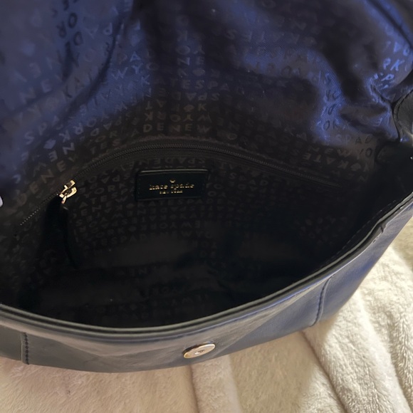 Kate Spade 100% Black Cowhide Leather Crossbody, good condition - Picture 8 of 13